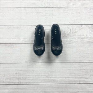 The Children’s Place Black Quilted Girls Dress Shoes Slip On Ballet Flats 12